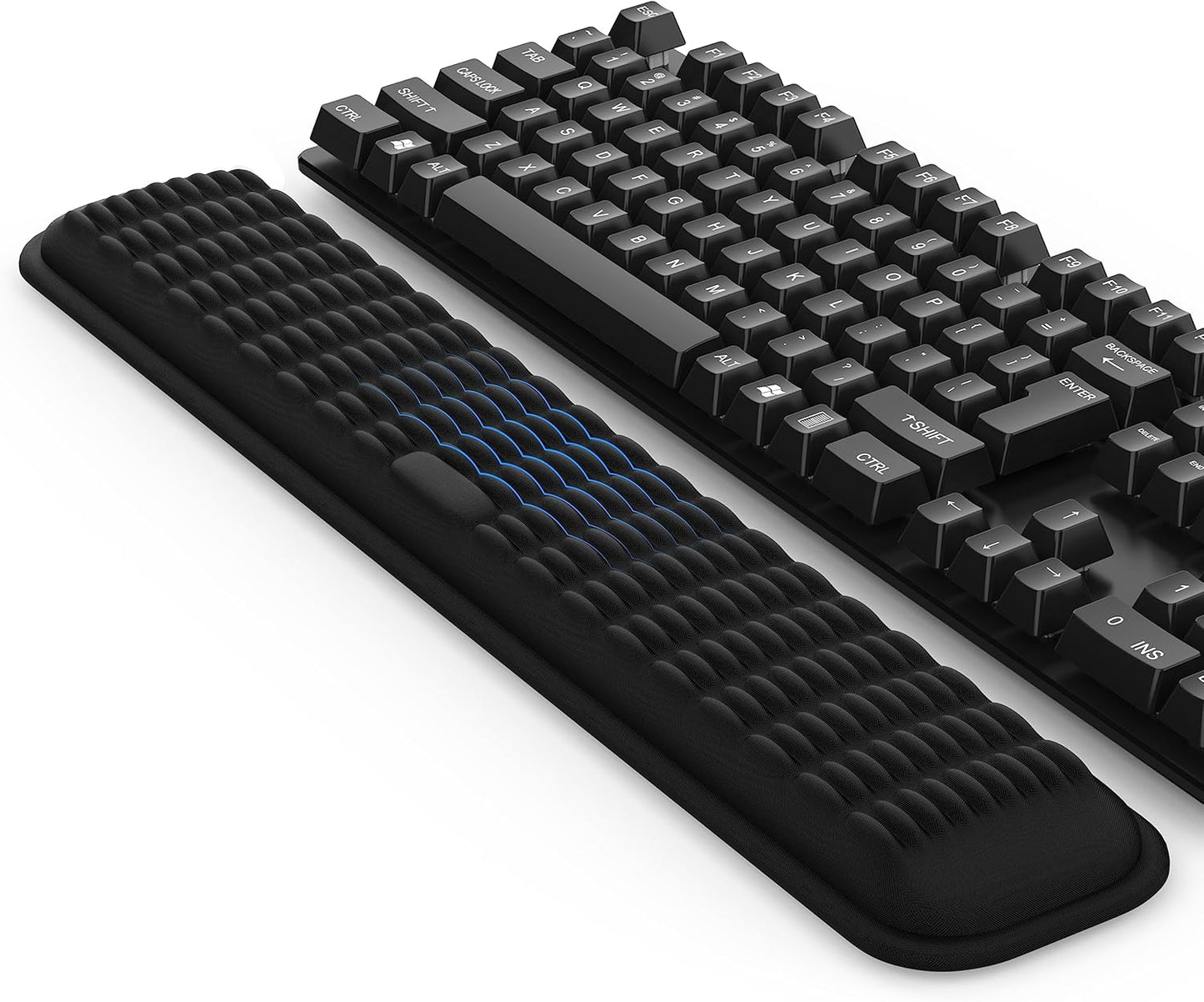 MEKASS Keyboard Wrist Rest, Soft Memory Foam Wrist Support for Keyboard, Keyboard Hand Rest Pad for Wrist Pain Relief, Keyboard Wrist Guard for Long Hours of Work, Gaming, Studying(Classic Black)