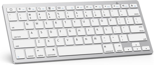 Bluetooth Keyboard Compatible with iPad 10th Generation, iPad 10.2 (9th/8th/7th), iPad Pro 13/12.9/11 inch, iPad Air/Mini and More Bluetooth Enabled Devices, White
