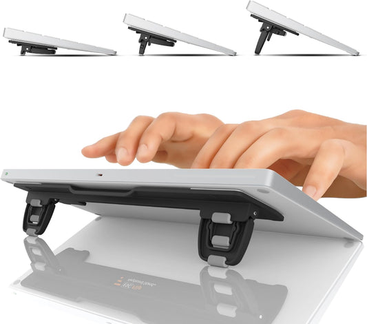 Flip Keyboard Stand for Desk, Compact Tilting Riser with 3 Adjustable Angles for Ergonomic Typing, Compatible with Magic Keyboard & Flat-Back Models